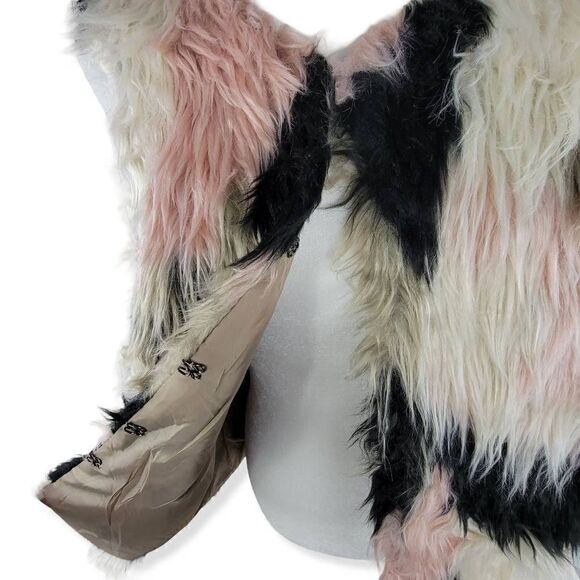 Say What sleeveless Faux Fur Vest Multi Colored Large Juniors - Picture 3 of 5